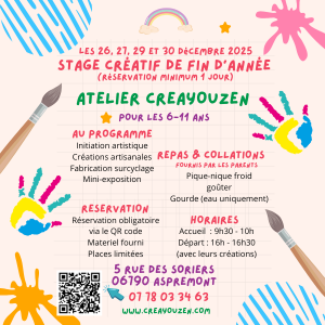 Stage créatif de fin d'année
